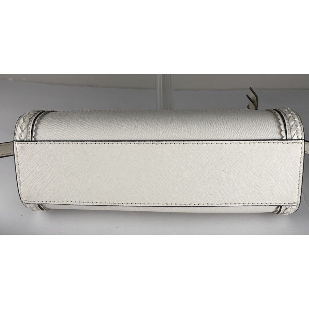 Kate Spade New York Sylvia Straw Dome Crossbody White Leather And Rafia - Picture 5 of 11